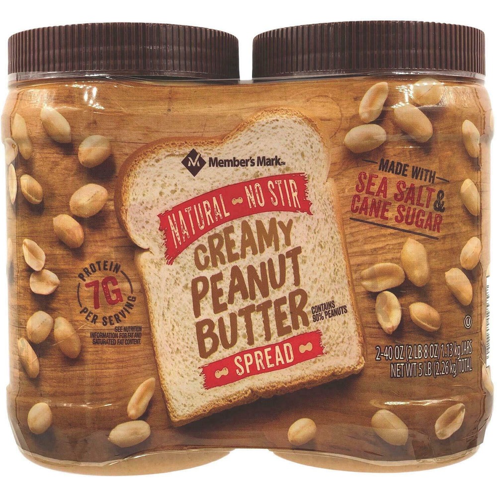 Member's Mark Natural Peanut Butter, 80 Ounce