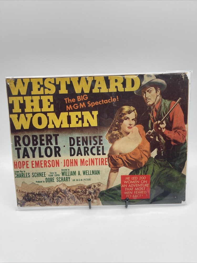1951 Westward The Women Lobby Card. Robert Taylor & Denise Darcel