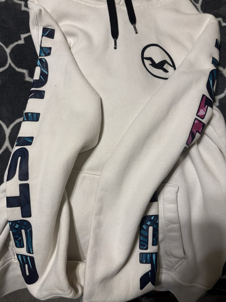 White Hollister Hoodie Size S