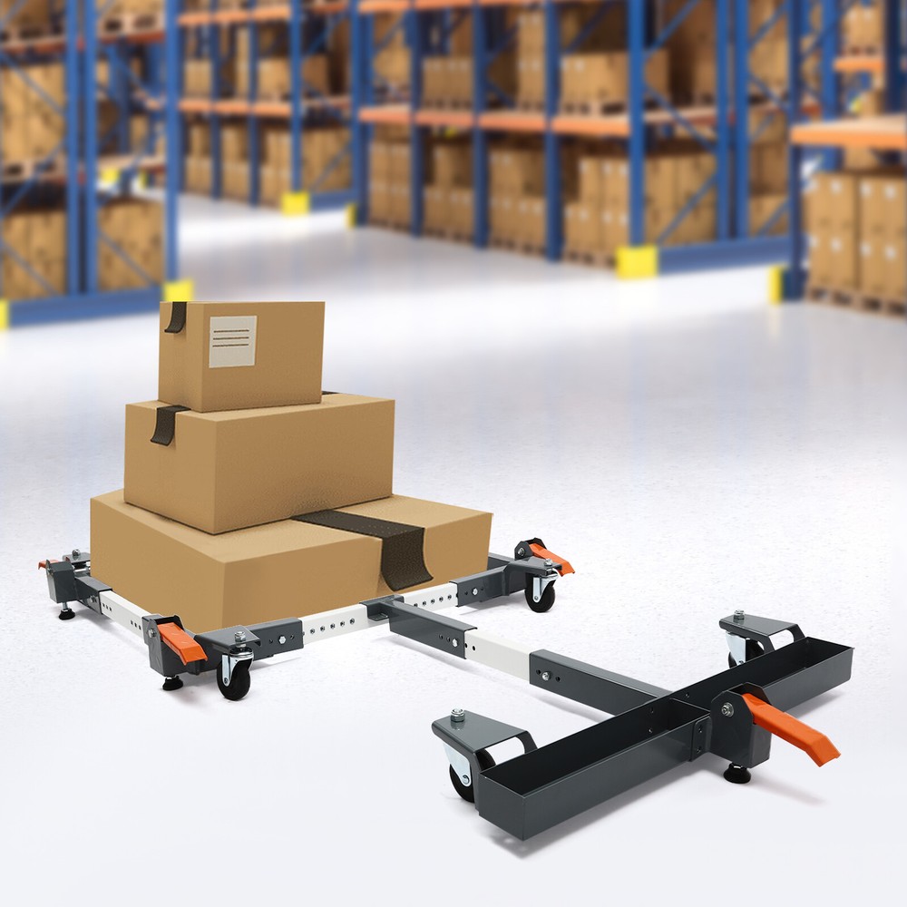 600lbs Adjustable Mobile Base&T Extension Combo Heavy Duty Mobile Base w/ Wheels