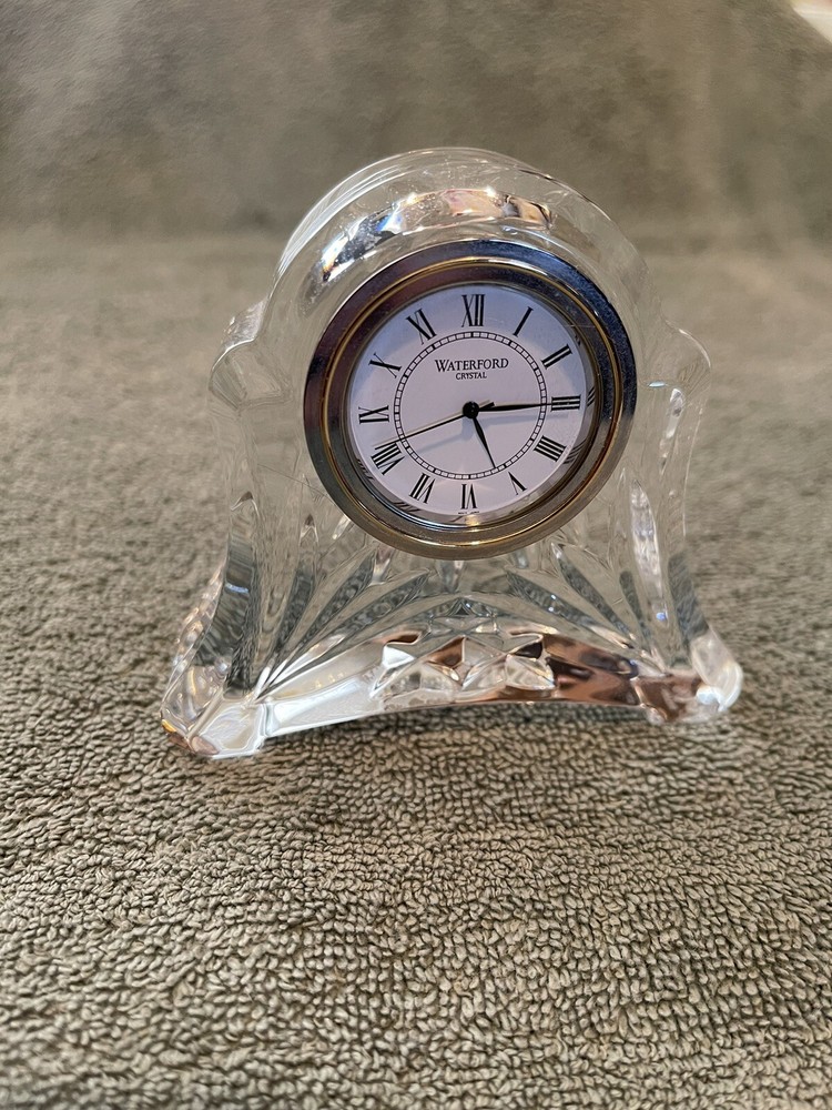 Abby Waterford Crystal Elegant Desk Clock with Timeless Design-image