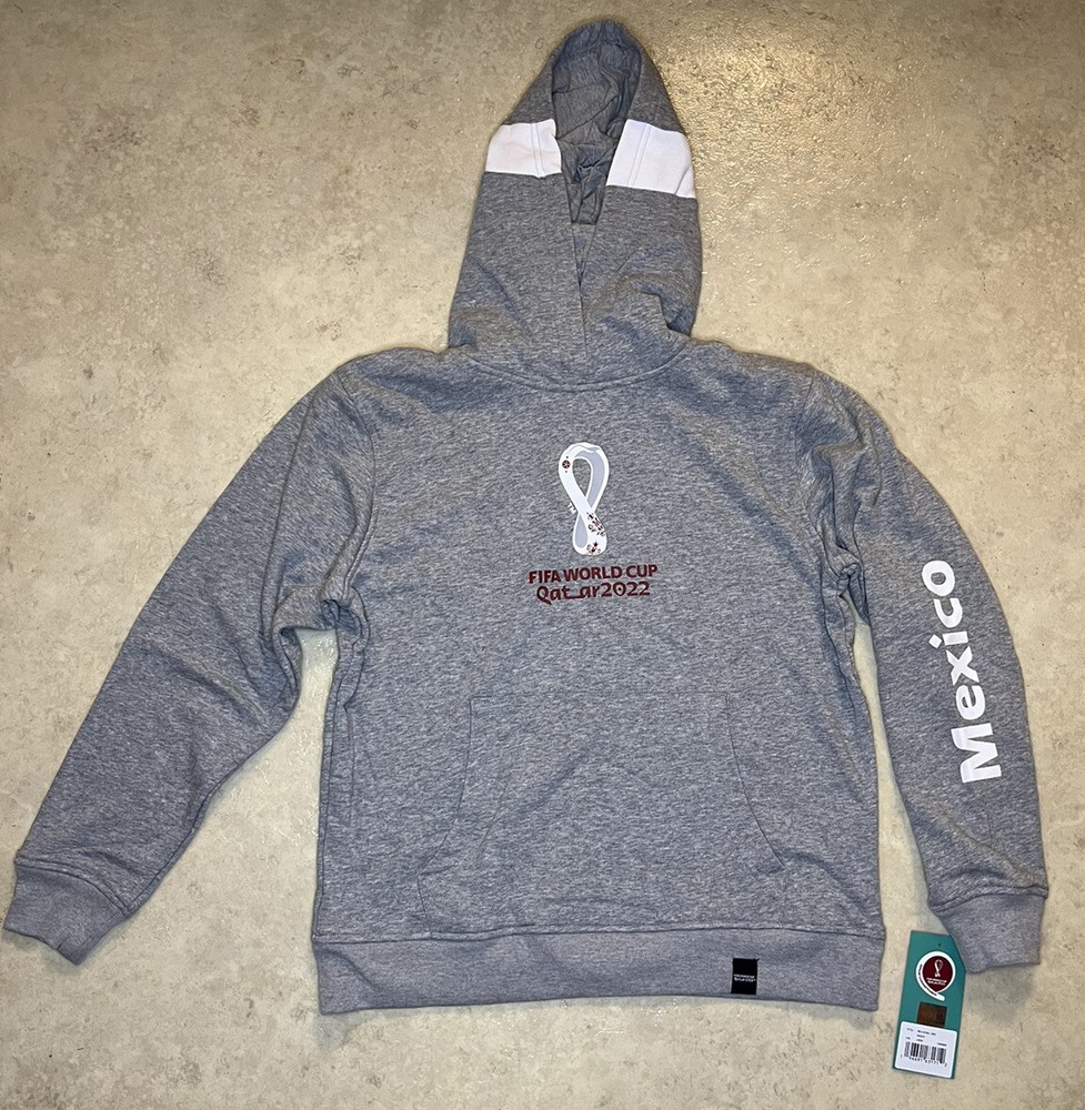 NWT ✅ FIFA 2022 World Cup Hoodie - Sweatshirt ✅ Mexico ✅ Size Large ✅ Gray