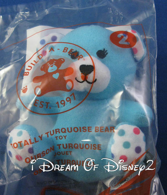 Build-A-Bear TOTALLY TURQUOISE TEDDY McDonald's Happy Meal Toy PARTY FAVORS-image