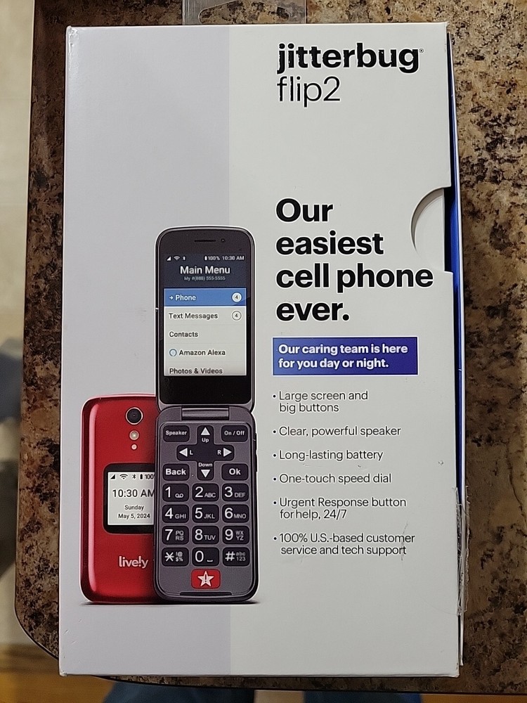 Lively® - Jitterbug Flip2 Cell Phone for Seniors - Red