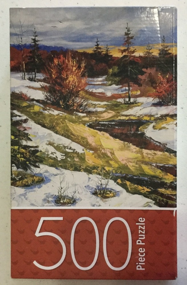 Cardinal Jigsaw Puzzle Spring Landscape by River NEW