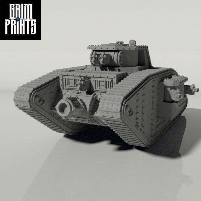 Grim Mk IV tank proxy for Grimdark tabletop wargaming