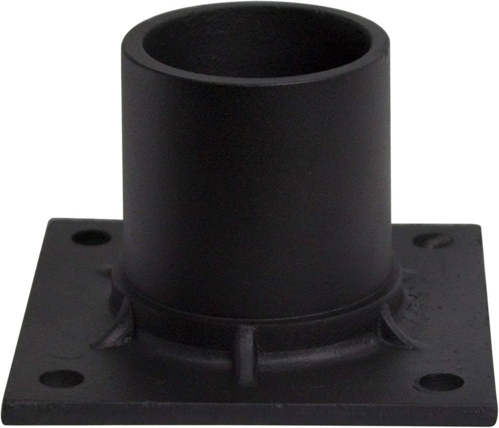 S347-BK Pier Mount Adapter for 3'' Diameter Stub Post, Powder Coated & Non-Corro