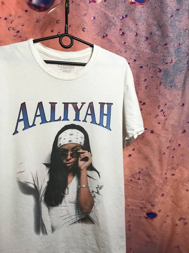 Aaliyah band pop streetwear  tee-image