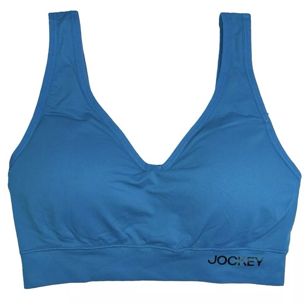 Jockey Women’s Sports Bralette Bra Padded Smoothing Back Size M