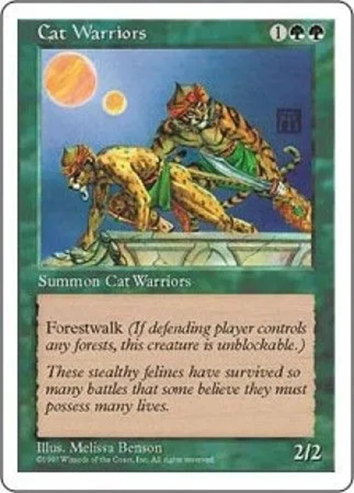 MTG 1999 CAT WARRIORS - CREATURE - MAGIC GATHERING CARD