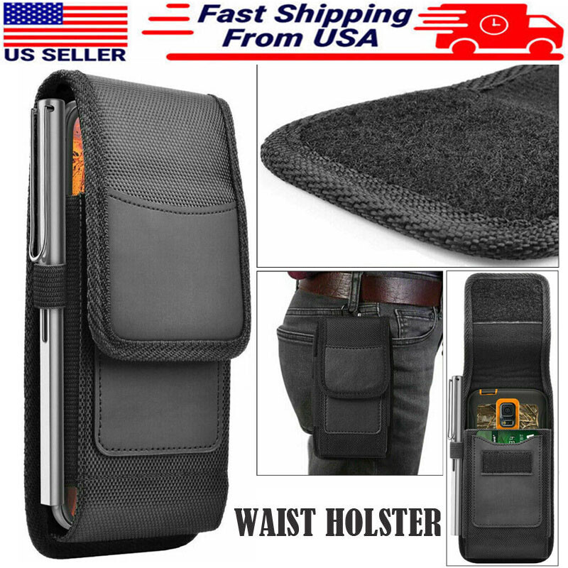 For Samsung S24 S23 S22 S21 S20 Ultra Case Nylon Belt Clip Holster Phone Pouch