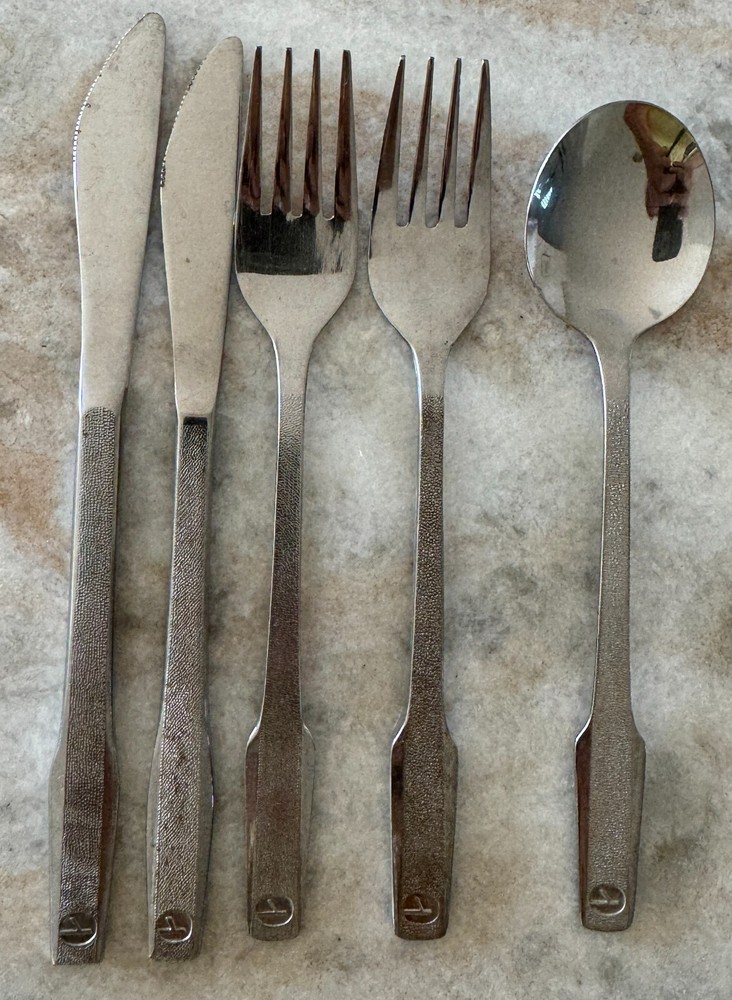 Vintage Eastern Airlines Stainless Steel Cutlery Set by Abco - 5 Pieces-image