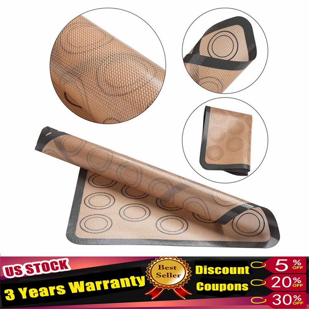 Silicone Baking Mat Nonstick Heat Resistant Oven Mats Toaster Liner Sheet USA!