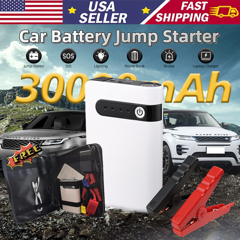 Car Jump Starter 30000mAh Portable Charger Power Bank With LED Flash Light 12V