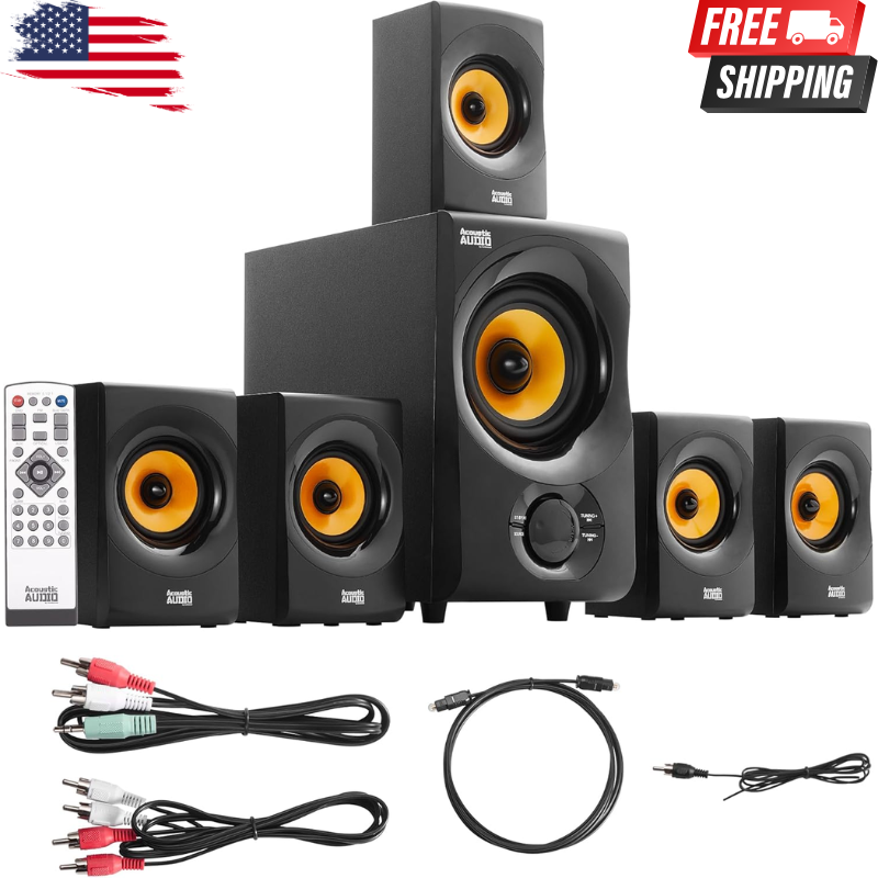 Acoustic Audio AA5170 5.1 Bluetooth Home Theater Speaker System with 700W Sub
