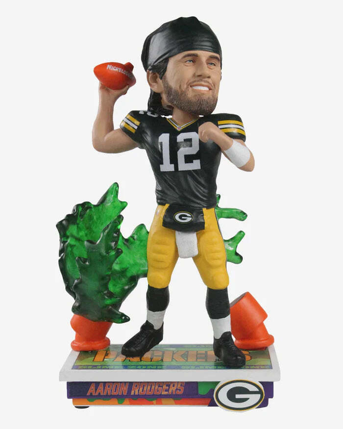 Aaron Rodgers Green Bay Packers Slime Zone Bobblehead NFL Collectible-image