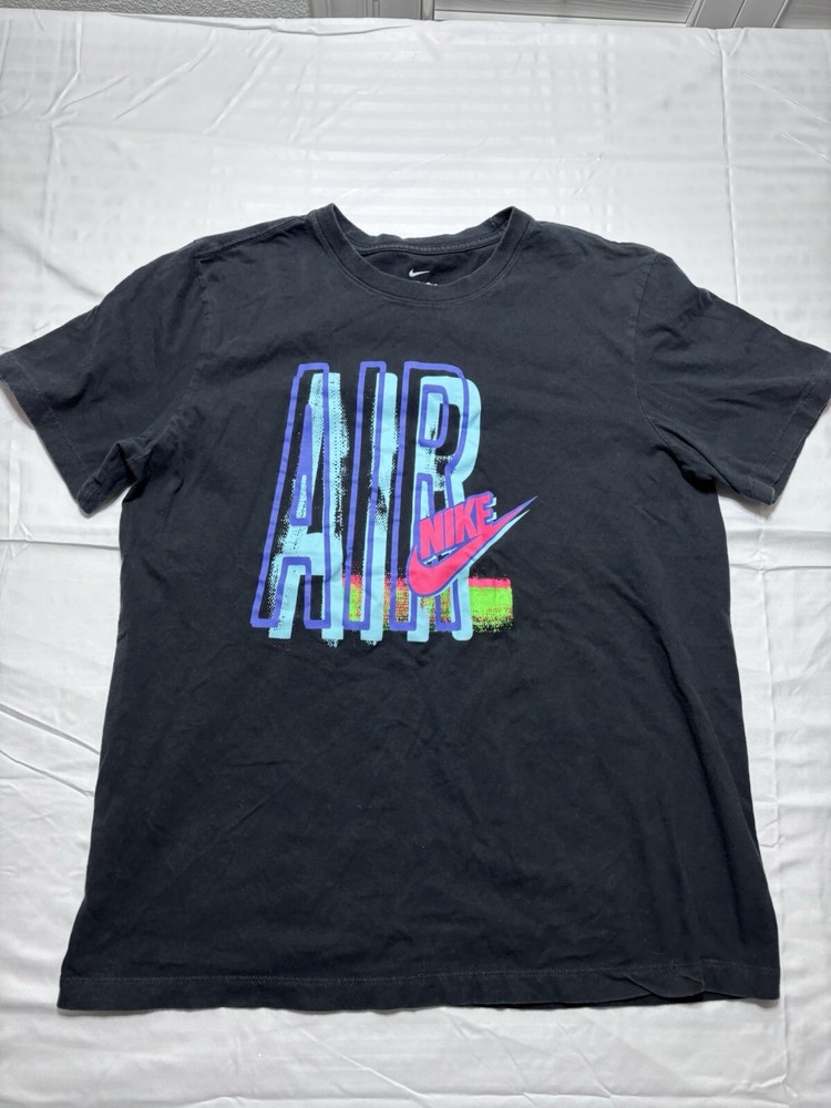 NIKE Air Sportswear Men's Graphics T-Shirt Tee Black Sz L DR0999-100