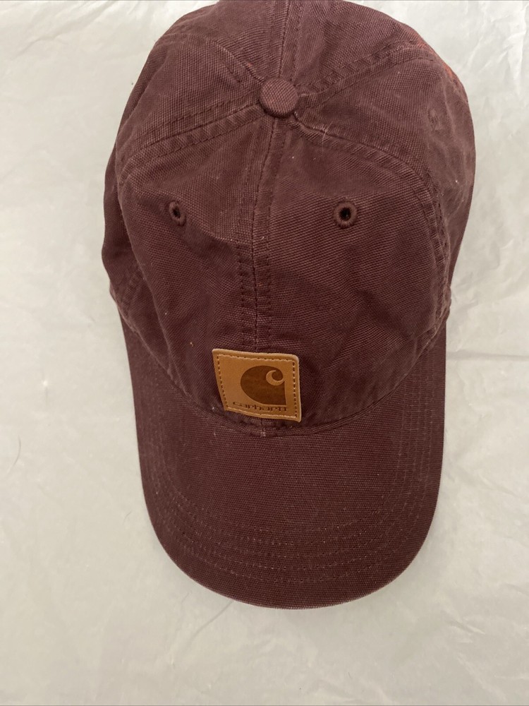 Carhartt Burgundy Adjustable Strapback Baseball Cap for Skateboarding Adults