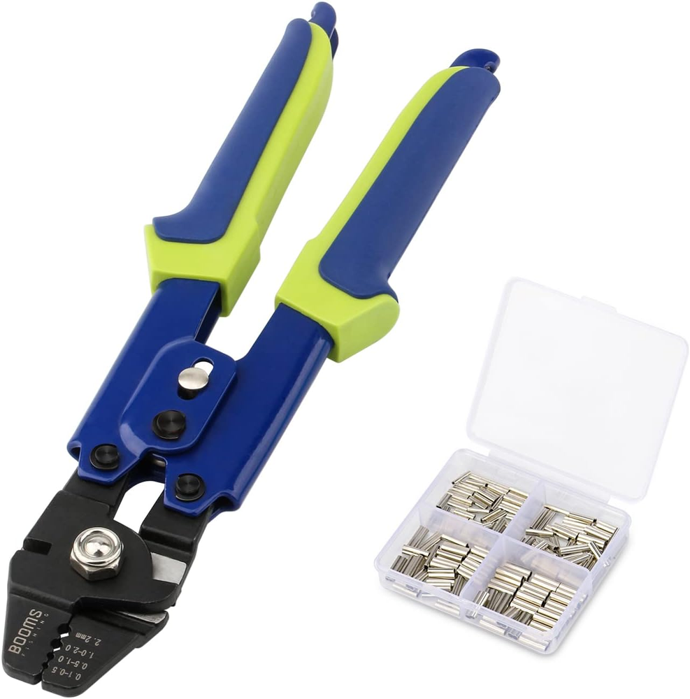 CP1 Fishing Crimping Pliers, High Carbon Steel Fishing Plier Wire Rope Leader Cr