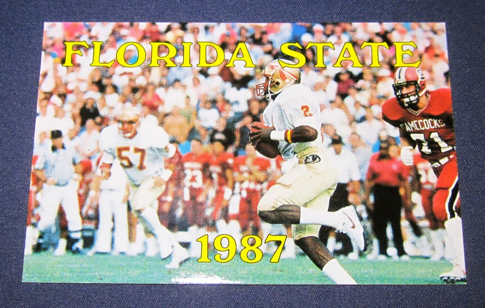 1987 Deion Sanders Rookie College Football Schedule RC HOF Dallas Prime Colorado