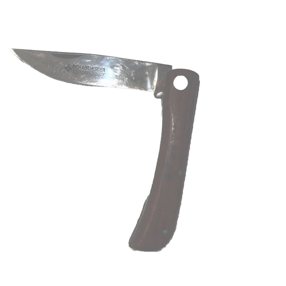 FRIEDR.HERDER ABR.SOHN Solingen Germany Folding Wood Handle Pocket Knife / Bail-image