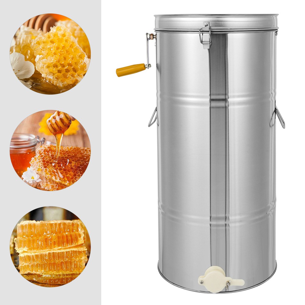 NEW!!! 2 Frame Honey Extractor Manual Use Spinner Beekeeping Equipment Stainless