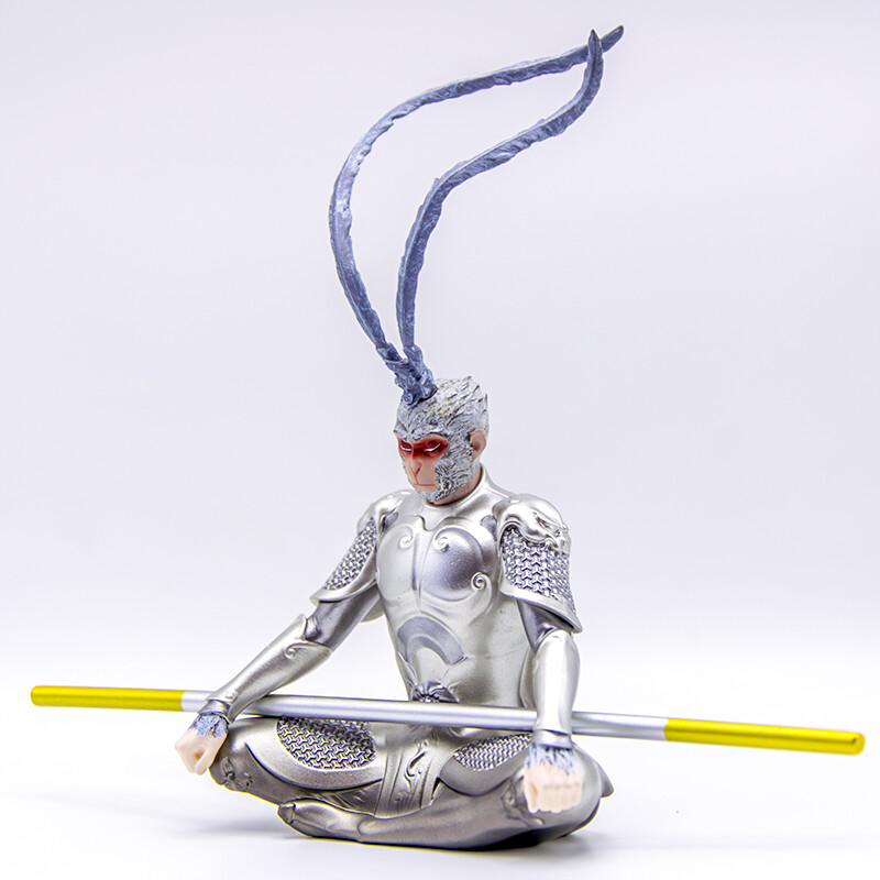 Black Myth: Wukong Action Figure Model Buddhist Meditate Car Ornament Decor Toy