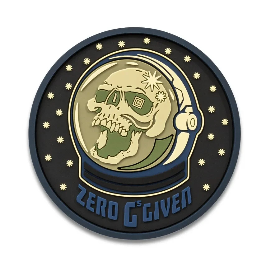 5.11 Tactical Zero G's Given Patch Laser Cut Hook-Back PVC Patch Style # 92270