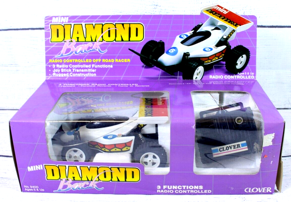 1988 Mini Diamond Back RC Car by Clover Toys Vintage Remote Control Vehicle  