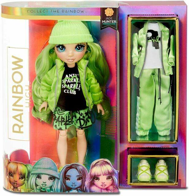 Rainbow High Jade Hunter – Green Fashion Doll with 2 Outfits