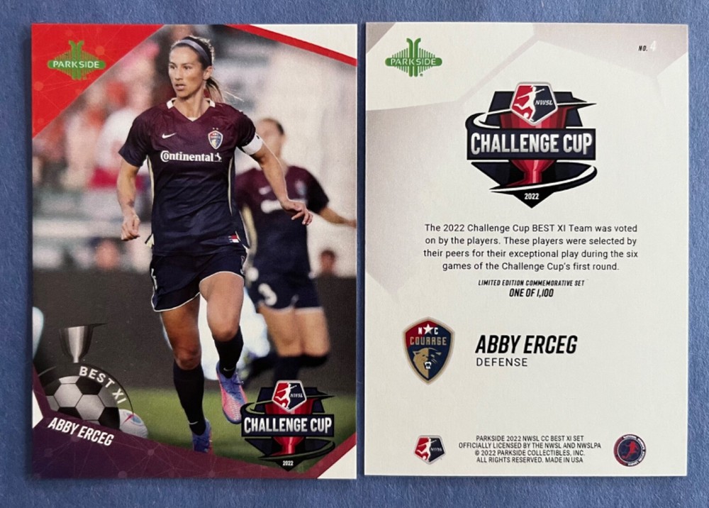 Abby Erceg 2022 Parkside NWSL Challenge Cup Best XI #4 of 1100 Courage Edition-image
