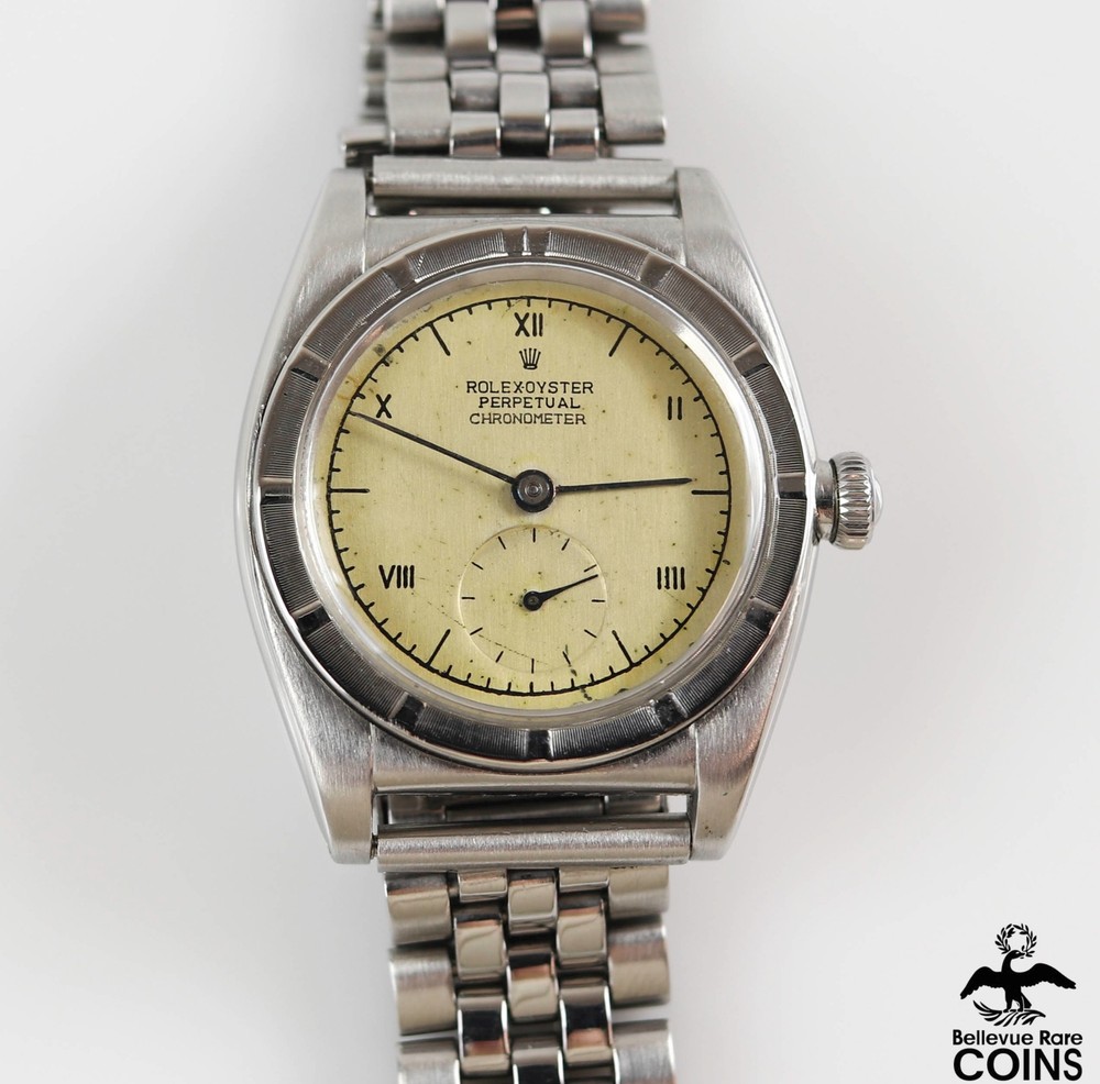 1956 Rolex Oyster Perpetual Stainless Steel Bubble Back Ref 2940 Vintage Watch