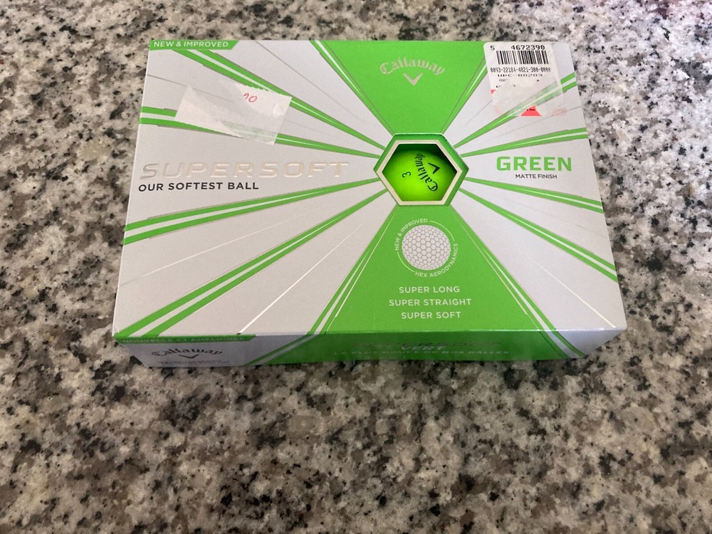 Callaway Supersoft 2019 Golf Balls (Matte Green, 12pk) Super Long NEW & IMPROVED