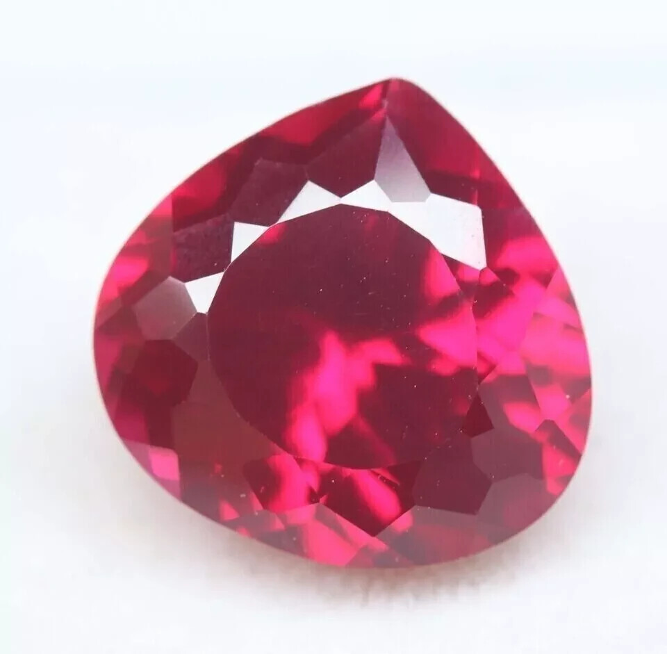 Mozambique AA+ Pigeon Blood Ruby Pear 9.98Ct VVS Loose Gemstone Certified-image