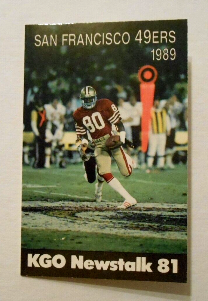 1989 San Francisco 49ers NFL Pocket Schedule Jerry Rice Cover BMW Sponsor