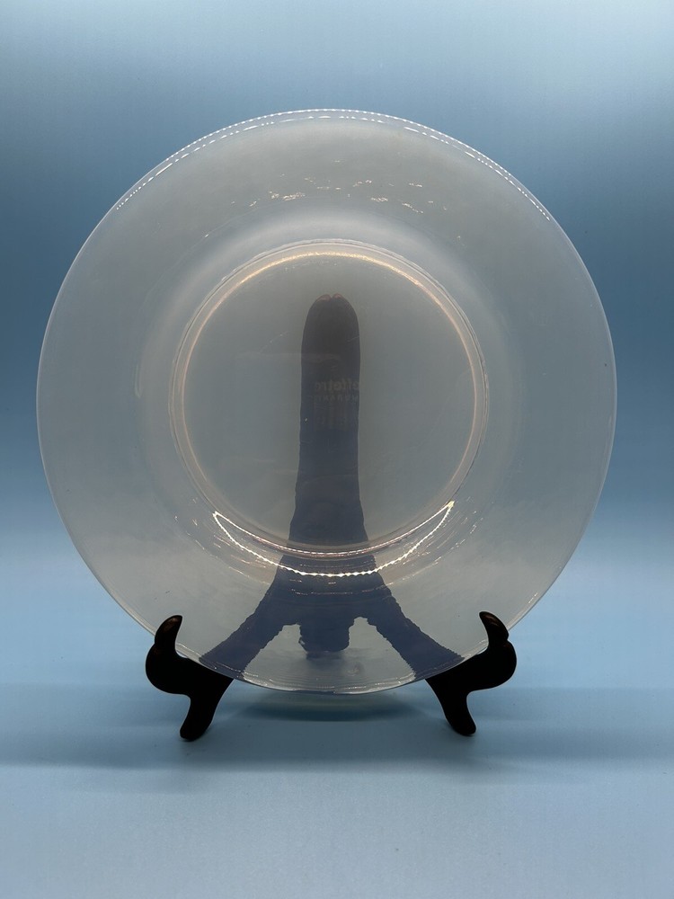 Effetre Murano Italy Opalescent Translucent Glass 8” Salad Dessert Plate