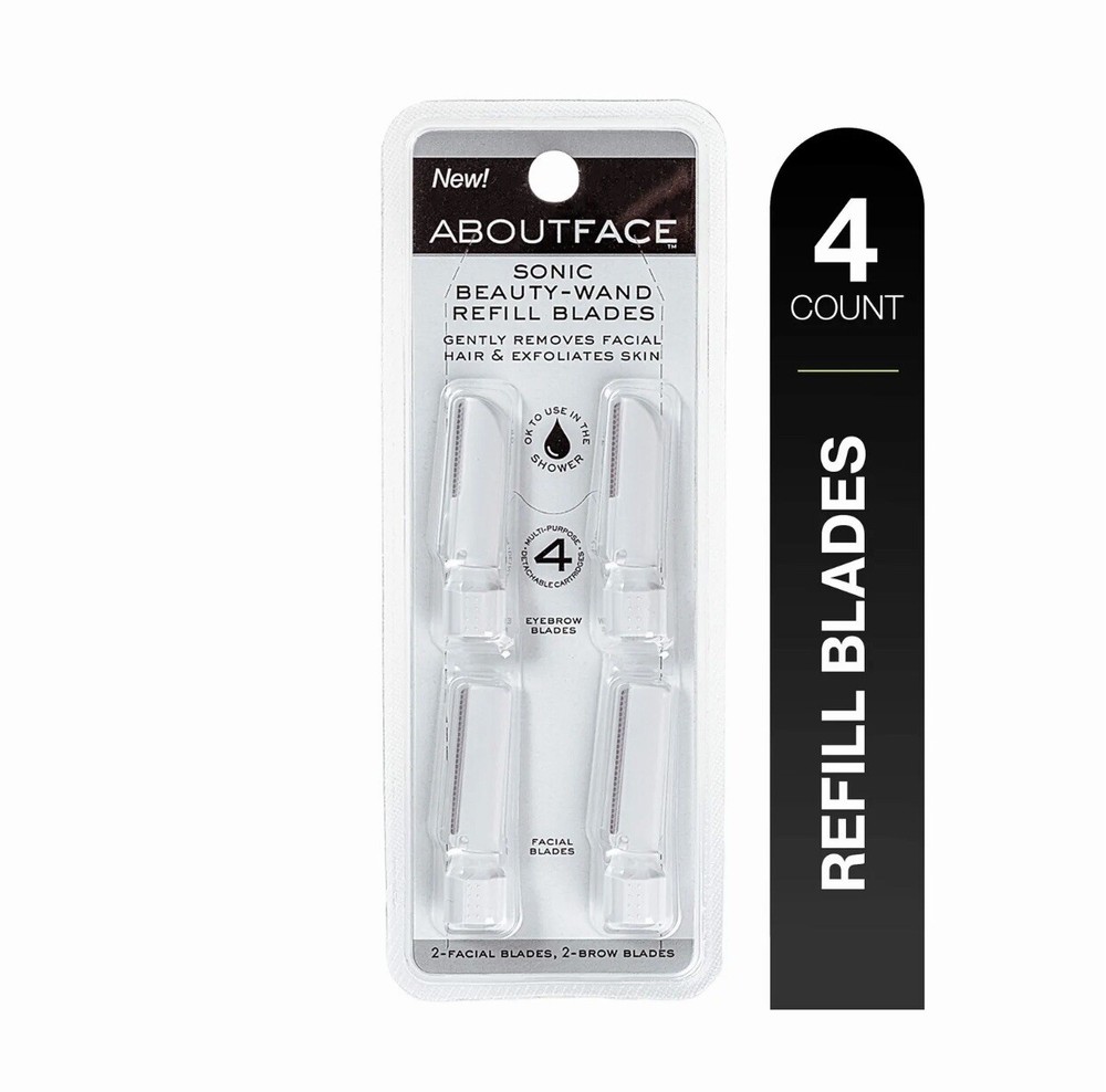 About Face Sonic Beauty-Wand Refill Blades for Hair Removal & Exfoliating- 4 Pk.-image