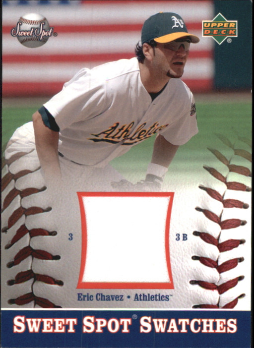 2002 (ATHLETICS) Sweet Spot Swatches #EC Eric Chavez