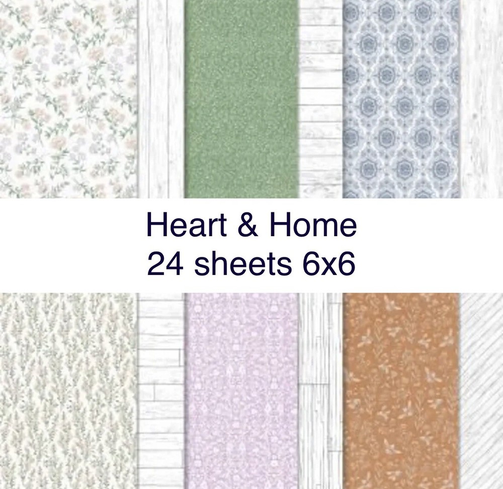 Estampación ~ Papel Serie Diseñador CORAZÓN Y HOGAR DSP - (24) Hojas 6x6 ABEJAS-image