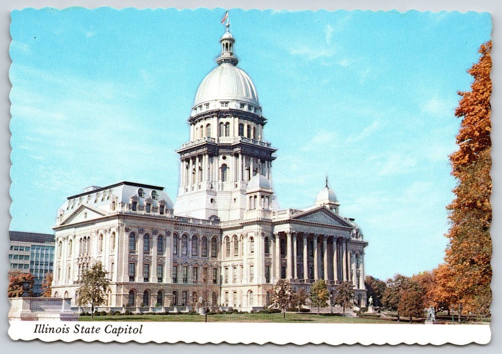 Original Vintage Postcard Illinois State Capitol Building Springfield Illinois
