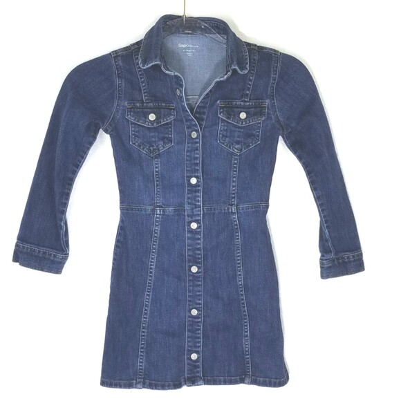 GAP KIDS Snap-Up Denim Dress, size Small