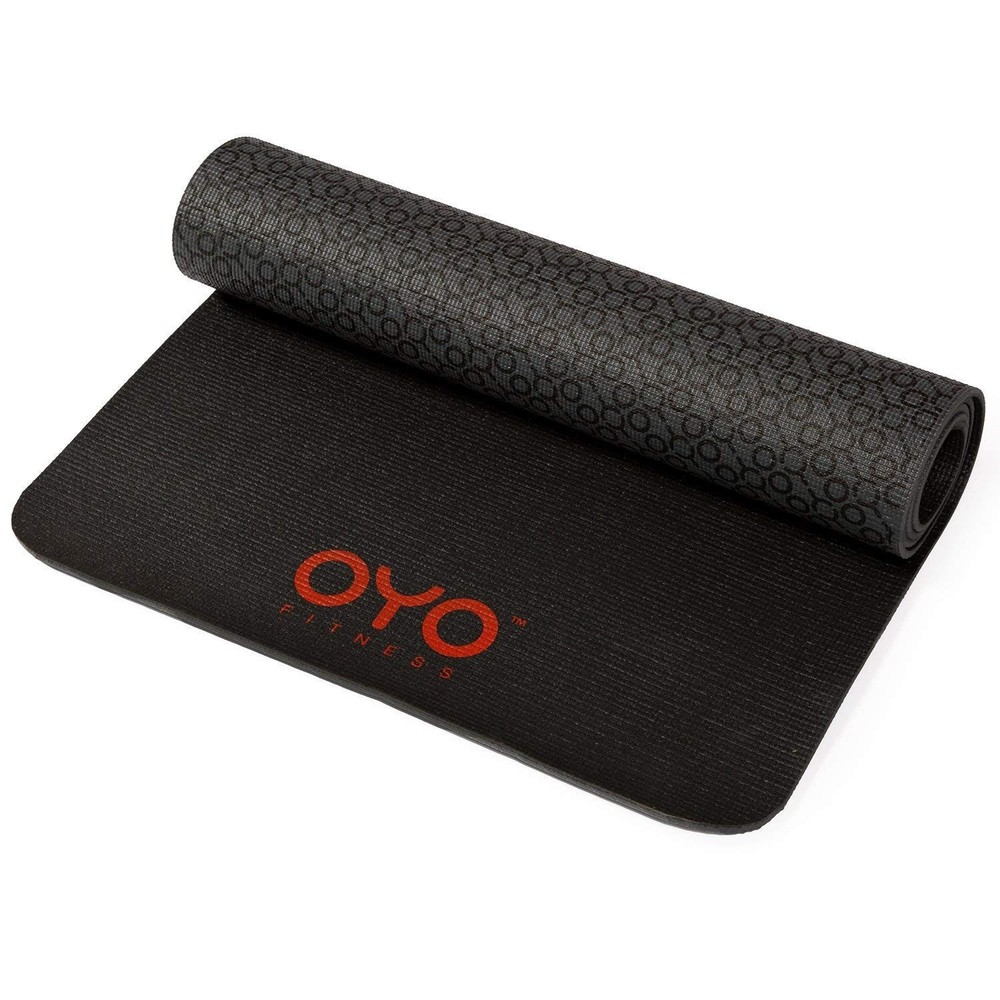 OYO Fitness Performance Exercise Mat/Yoga Mat (PVC, Reversible, Two-Tone Grey...