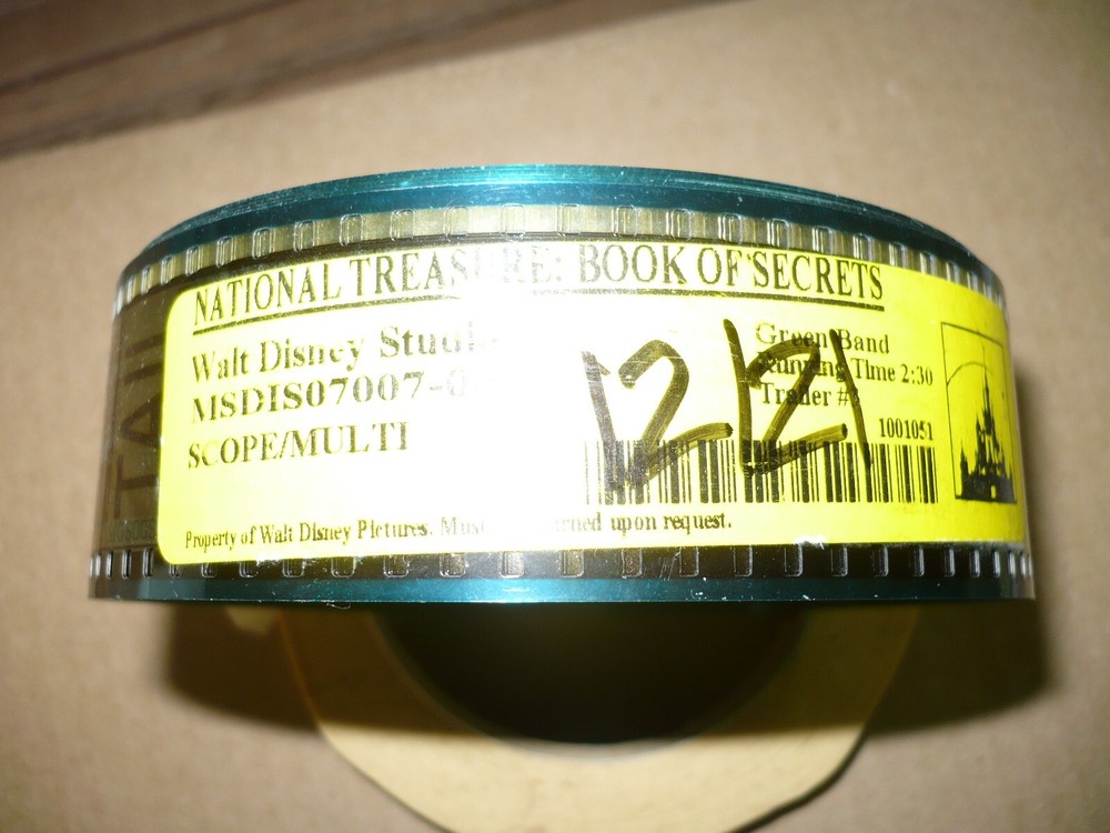 NATIONAL TREASURE BOOK OF SECRETS, orig unused 35mm scope trailer [Nicolas Cage]