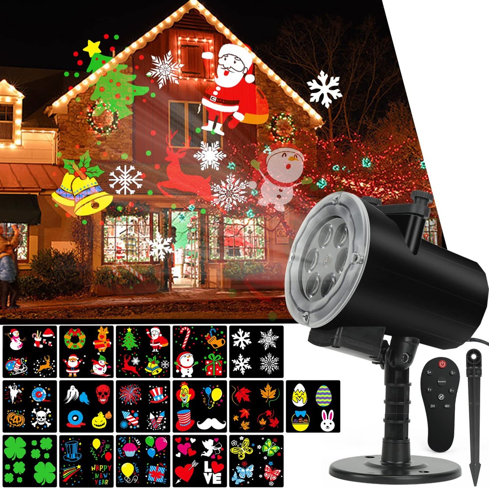 Christmas Lights Projector,Waterproof IP65 Indoor Motion Remote Control 10W L...
