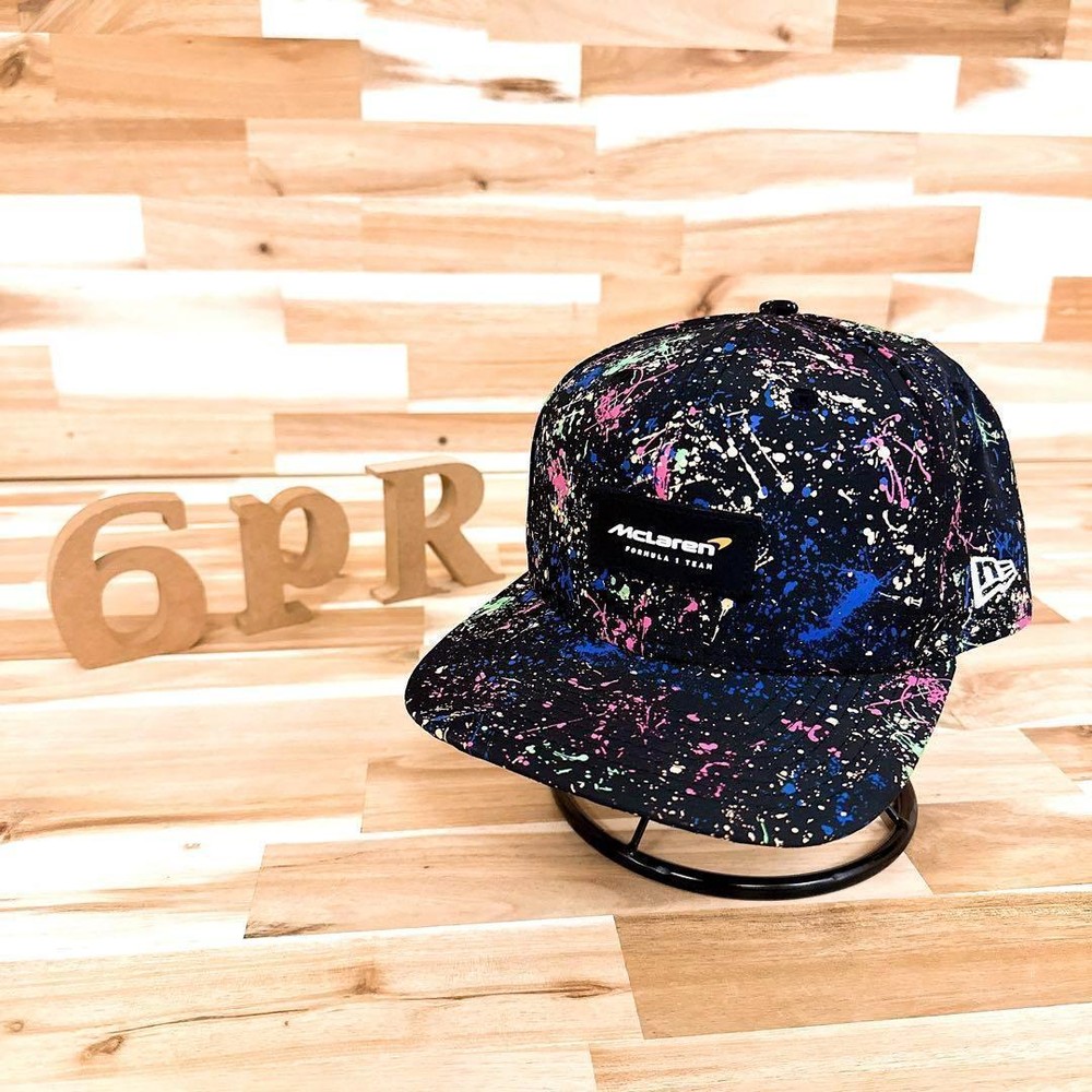 Super rare New Era x McLaren limited collaboration paint cap black x colorful