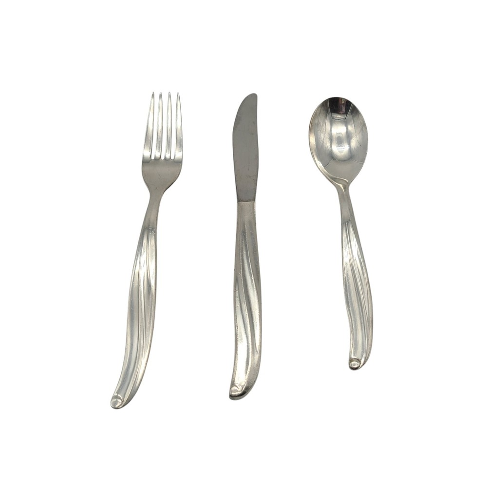 Vintage T.W.A. Airlines Knife Fork Spoon by International Silver Set Silverware