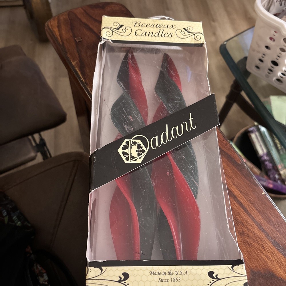 Velas navideñas de cera de abejas vintage-image