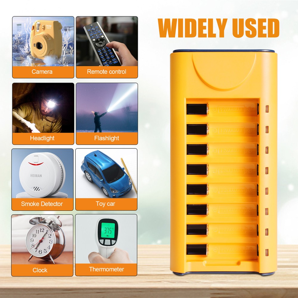 AA AAA Rechargeable Battery Charger 8-Slot For AA AAA Rechargeable Batteries US