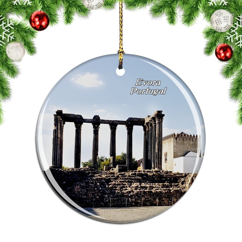 Portugal Evora Christmas Ornament - Unique Travel Souvenir for City Decor and Holiday Memories
