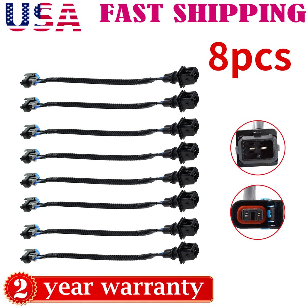 8* Fuel Injector Wire Harness Adapter for Jetronic EV1 to Mini Delphi Multec 2
